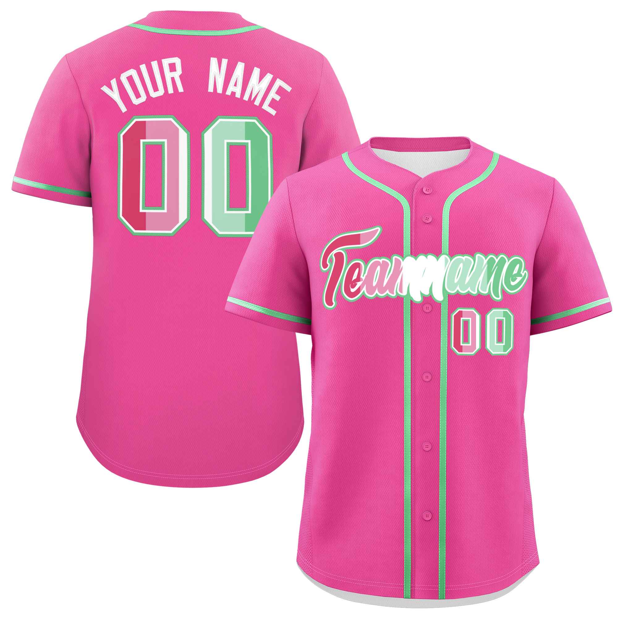 Custom Pink Abrosexual For Pride Month Classic Style Authentic Baseball Jersey