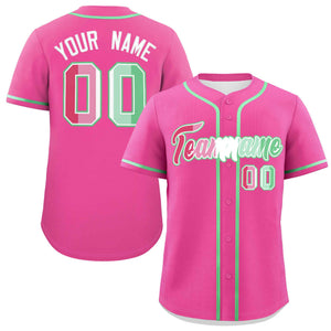 Custom Pink Abrosexual For Pride Month Classic Style Authentic Baseball Jersey