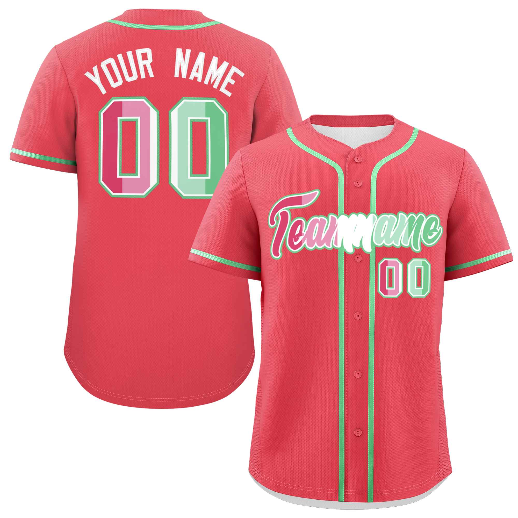 Custom Light Red Abrosexual For Pride Month Classic Style Authentic Baseball Jersey