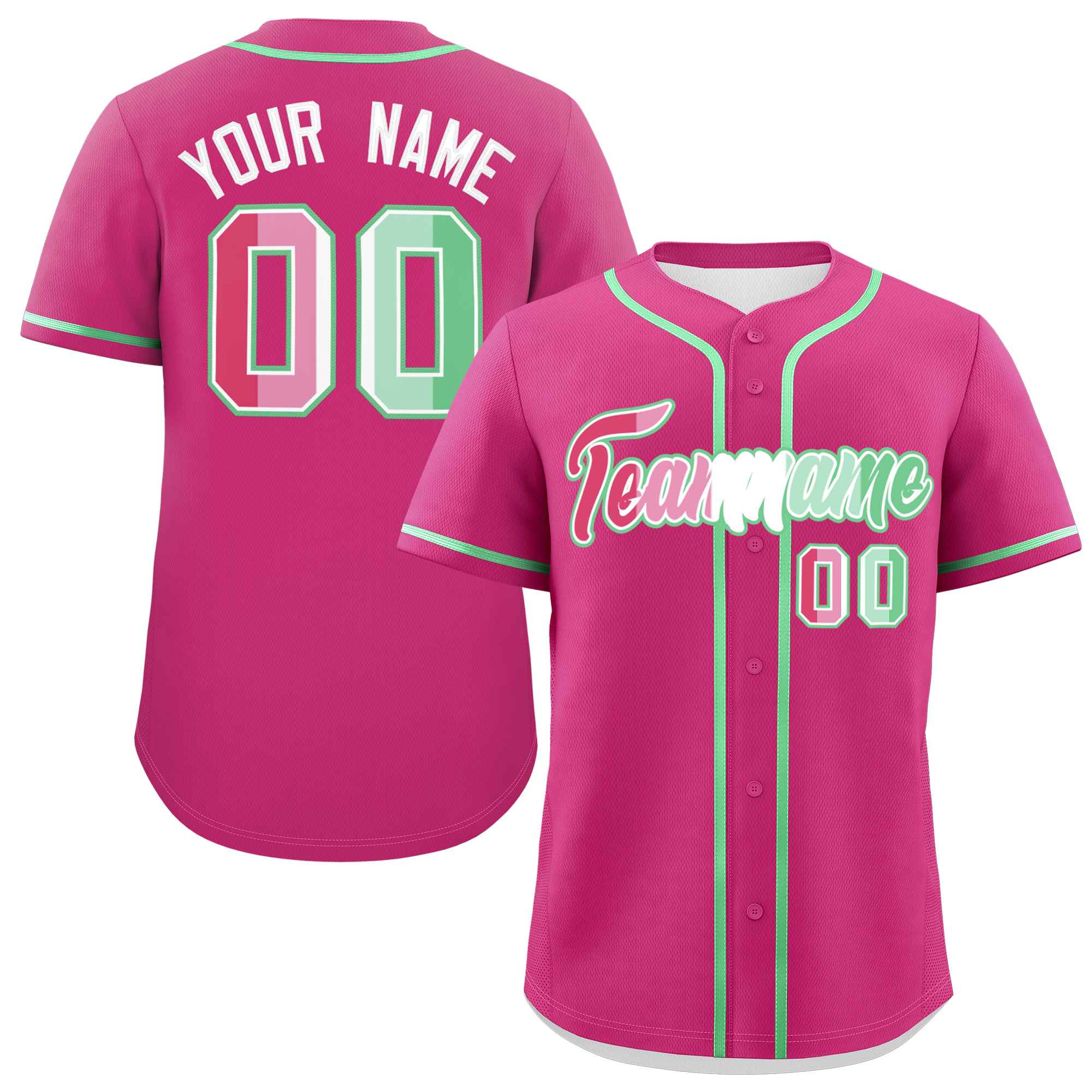 Custom Rose Red Abrosexual For Pride Month Classic Style Authentic Baseball Jersey