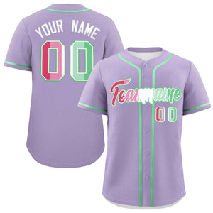 Custom Light Purple Abrosexual For Pride Month Classic Style Authentic Baseball Jersey