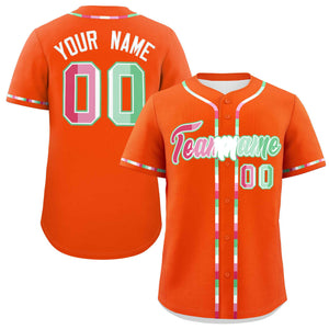 Custom Orange Abrosexual For Pride Month Classic Style Authentic Baseball Jersey