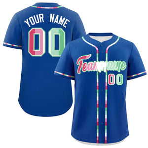 Custom Royal Abrosexual For Pride Month Classic Style Authentic Baseball Jersey