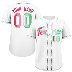 Custom White Abrosexual For Pride Month Classic Style Authentic Baseball Jersey