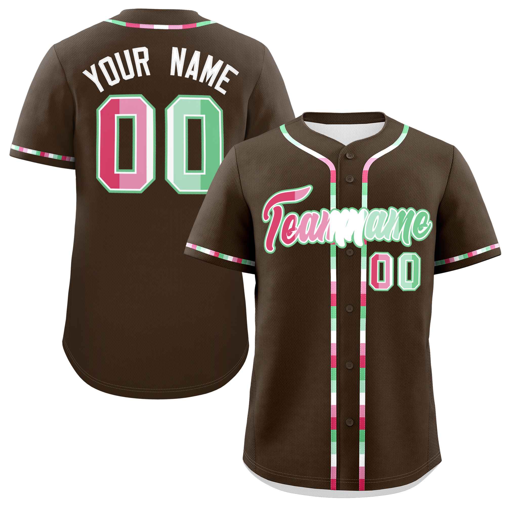 Custom Brown Abrosexual For Pride Month Classic Style Authentic Baseball Jersey