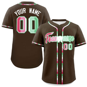 Custom Brown Abrosexual For Pride Month Classic Style Authentic Baseball Jersey