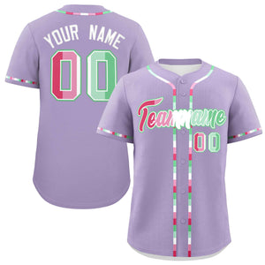 Custom Light Purple Abrosexual For Pride Month Classic Style Authentic Baseball Jersey