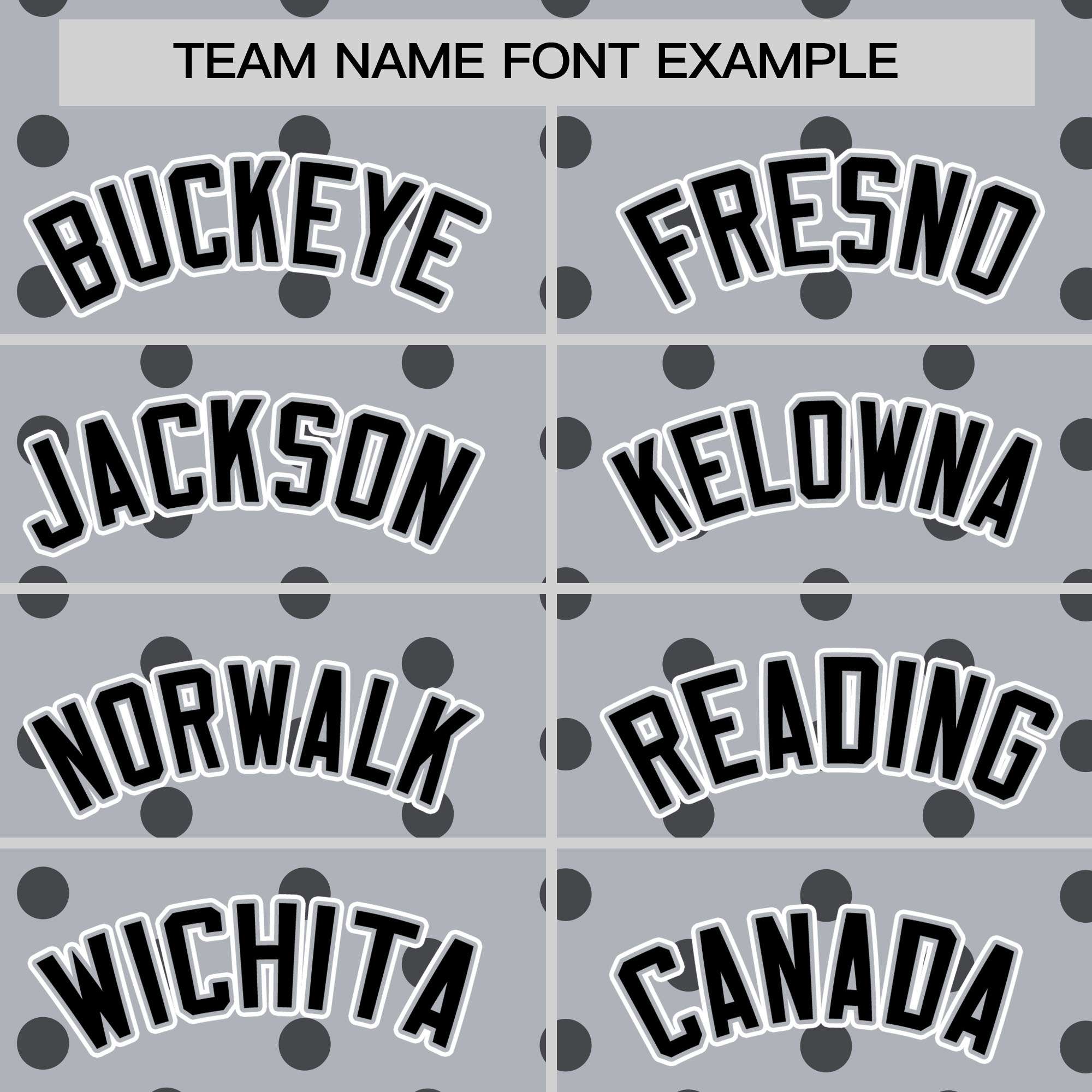 Custom Gray Black Personalized Polka Dot Graffiti Pattern Authentic Baseball Jersey