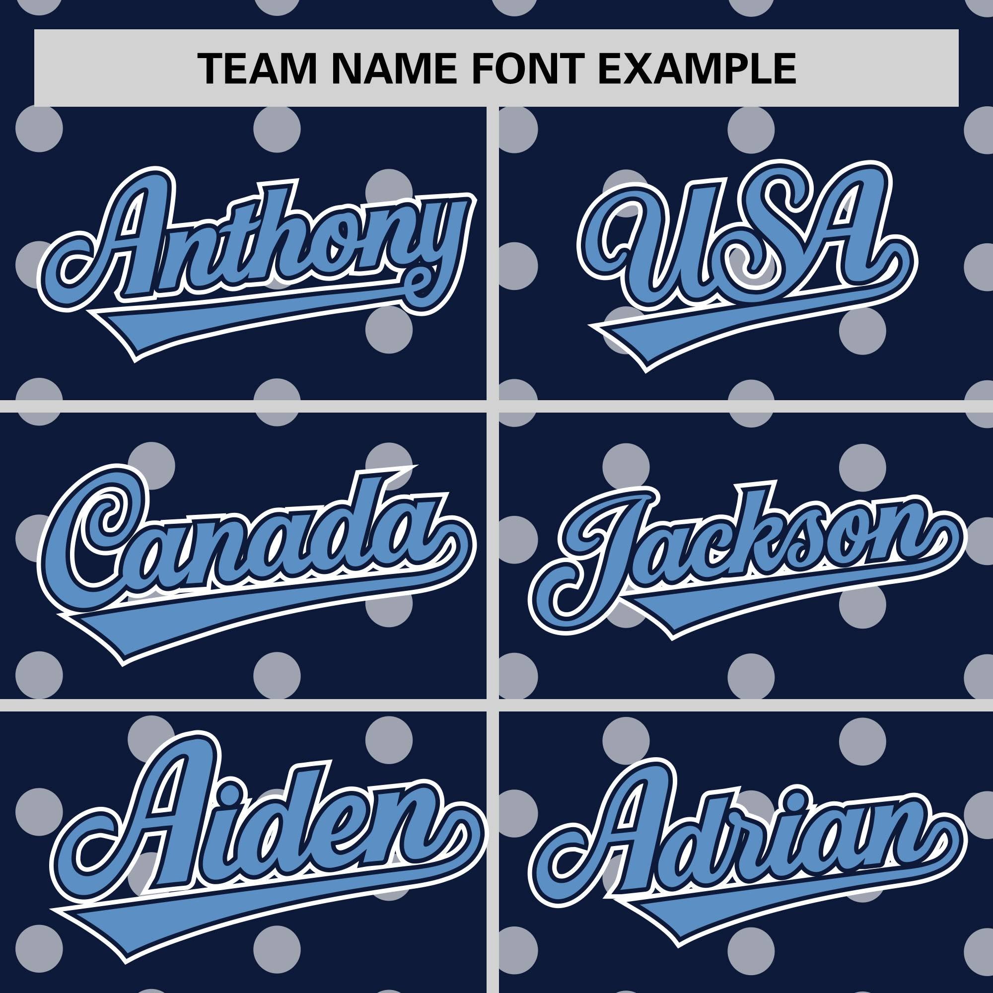 Custom Navy White Personalized Polka Dot Graffiti Pattern Authentic Baseball Jersey