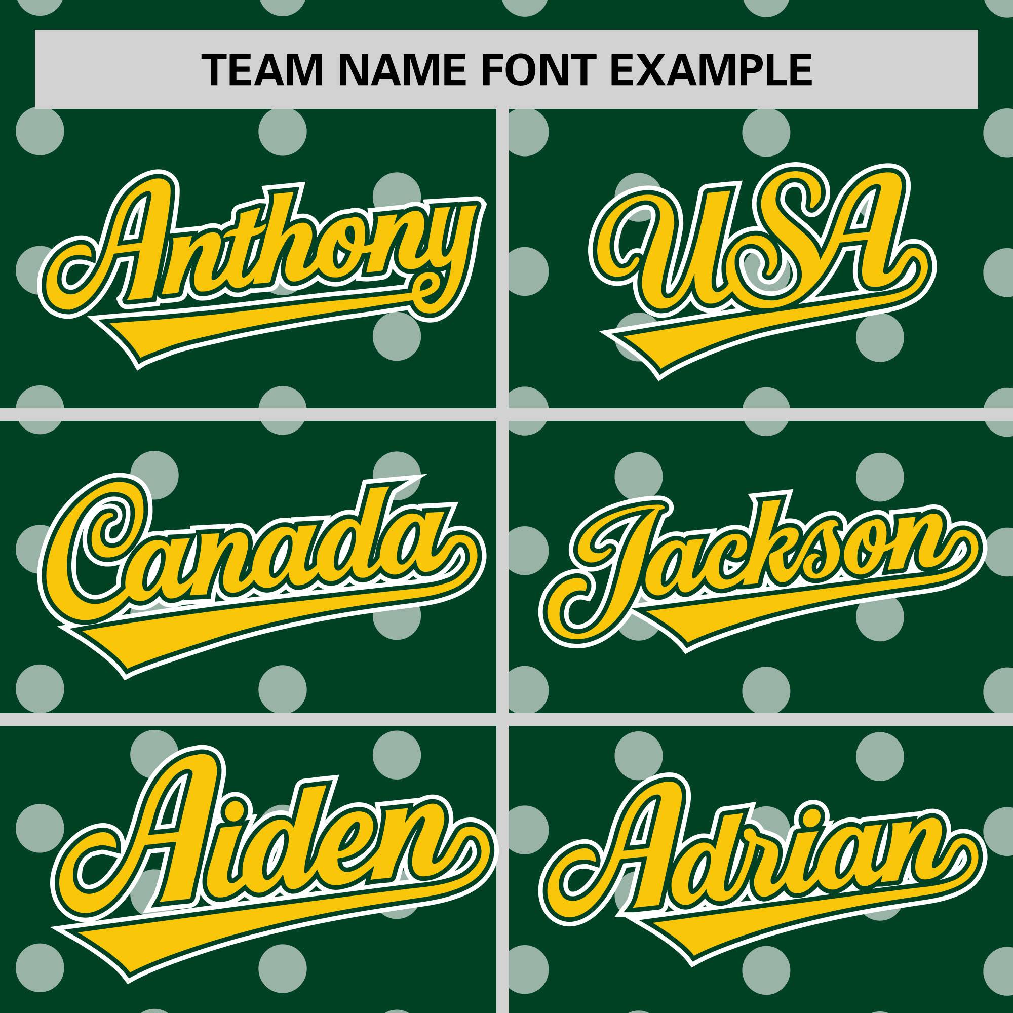 Custom Green White Personalized Polka Dot Graffiti Pattern Authentic Baseball Jersey