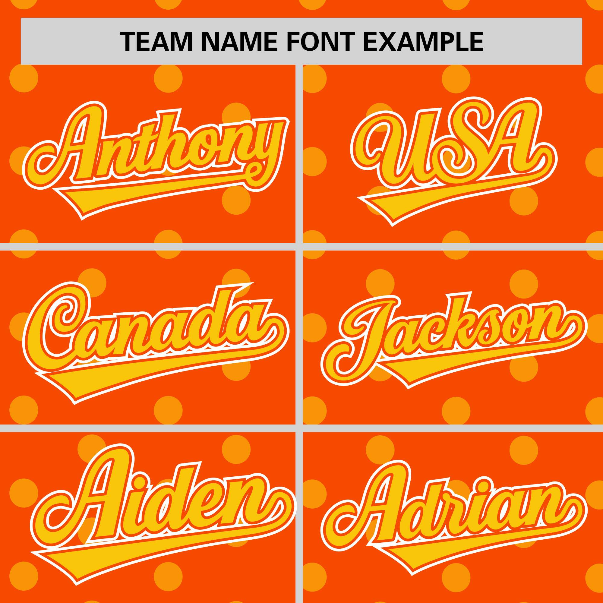 Custom Orange Yellow Personalized Polka Dot Graffiti Pattern Authentic Baseball Jersey