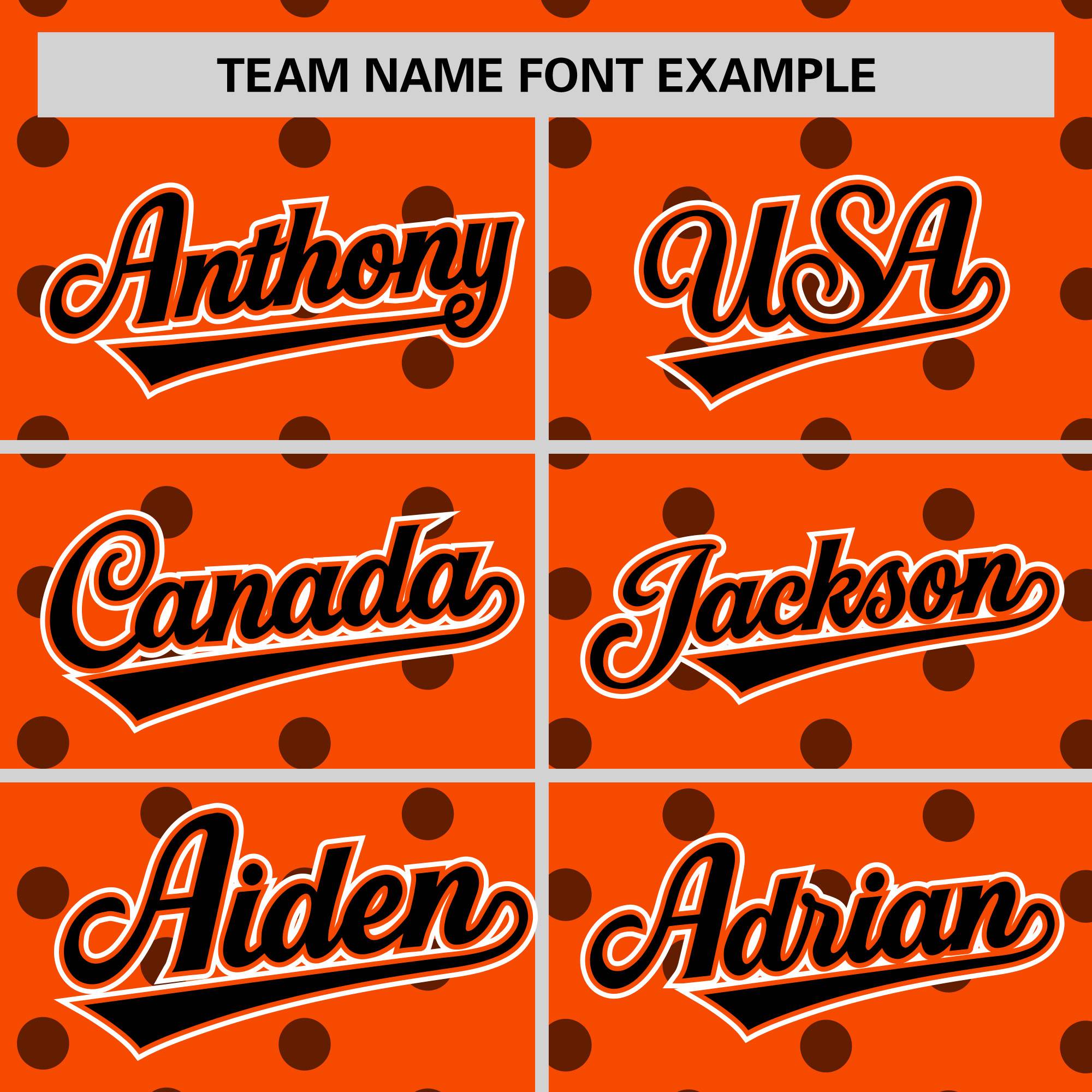 Custom Orange Black Personalized Polka Dot Graffiti Pattern Authentic Baseball Jersey