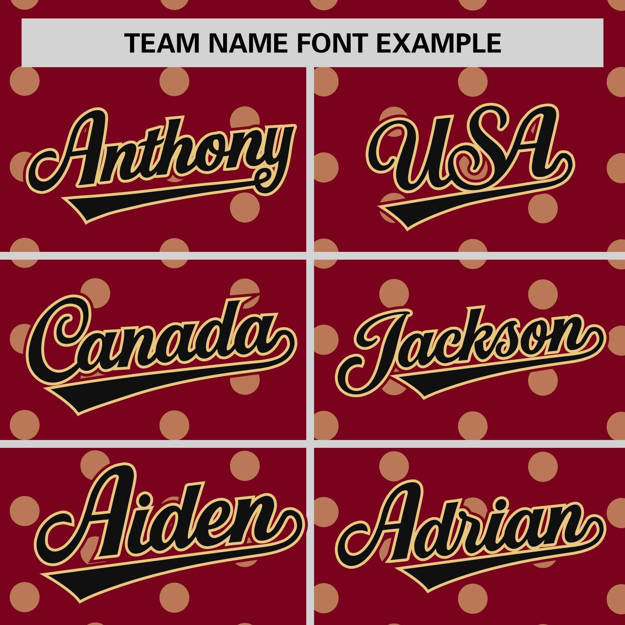 Custom Crimson Khaki Personalized Polka Dot Graffiti Pattern Authentic Baseball Jersey