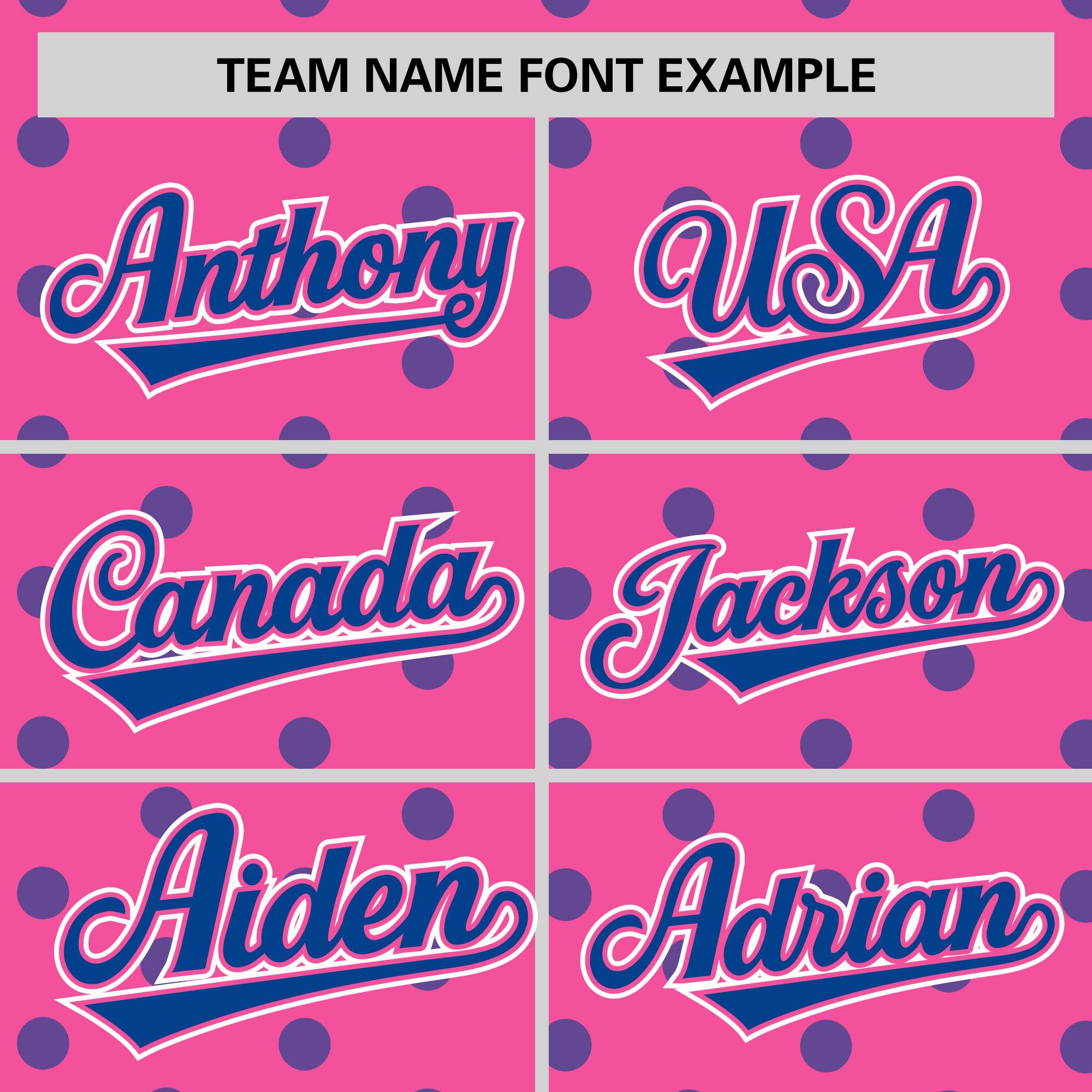 Custom Pink Royal Personalized Polka Dot Graffiti Pattern Authentic Baseball Jersey