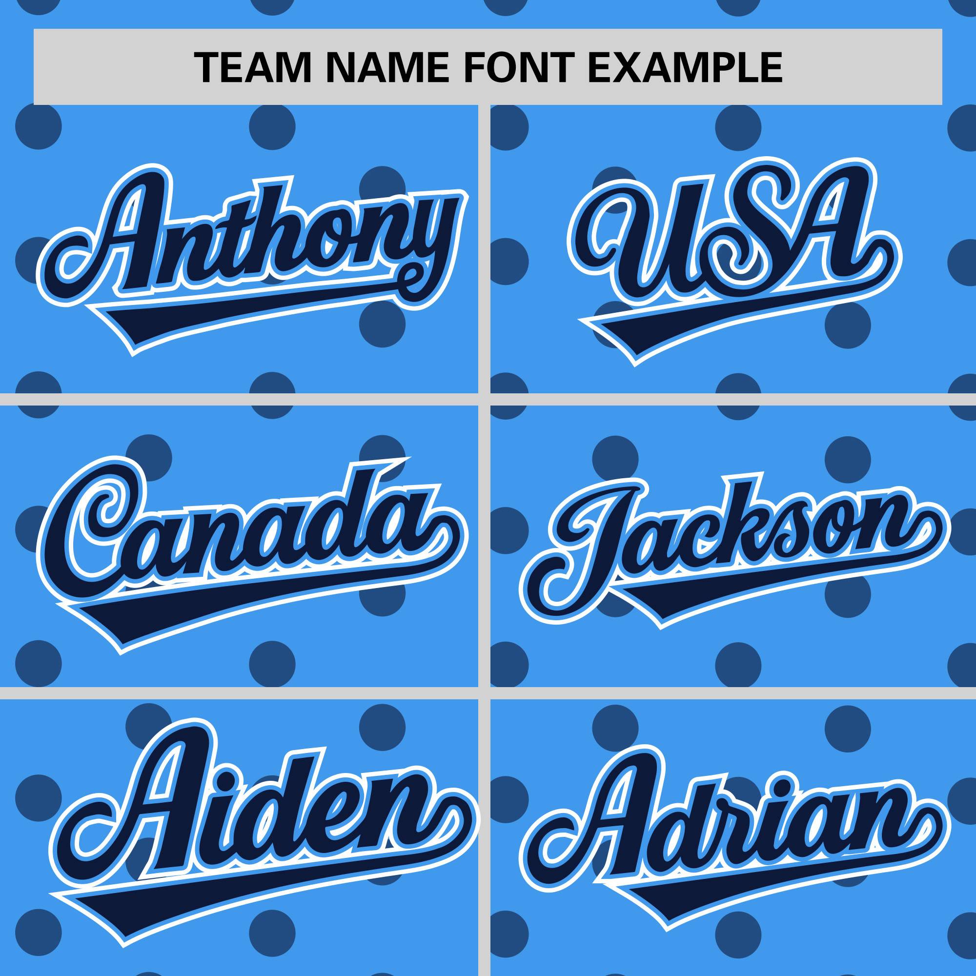 Custom Powder Blue Navy Personalized Polka Dot Graffiti Pattern Authentic Baseball Jersey