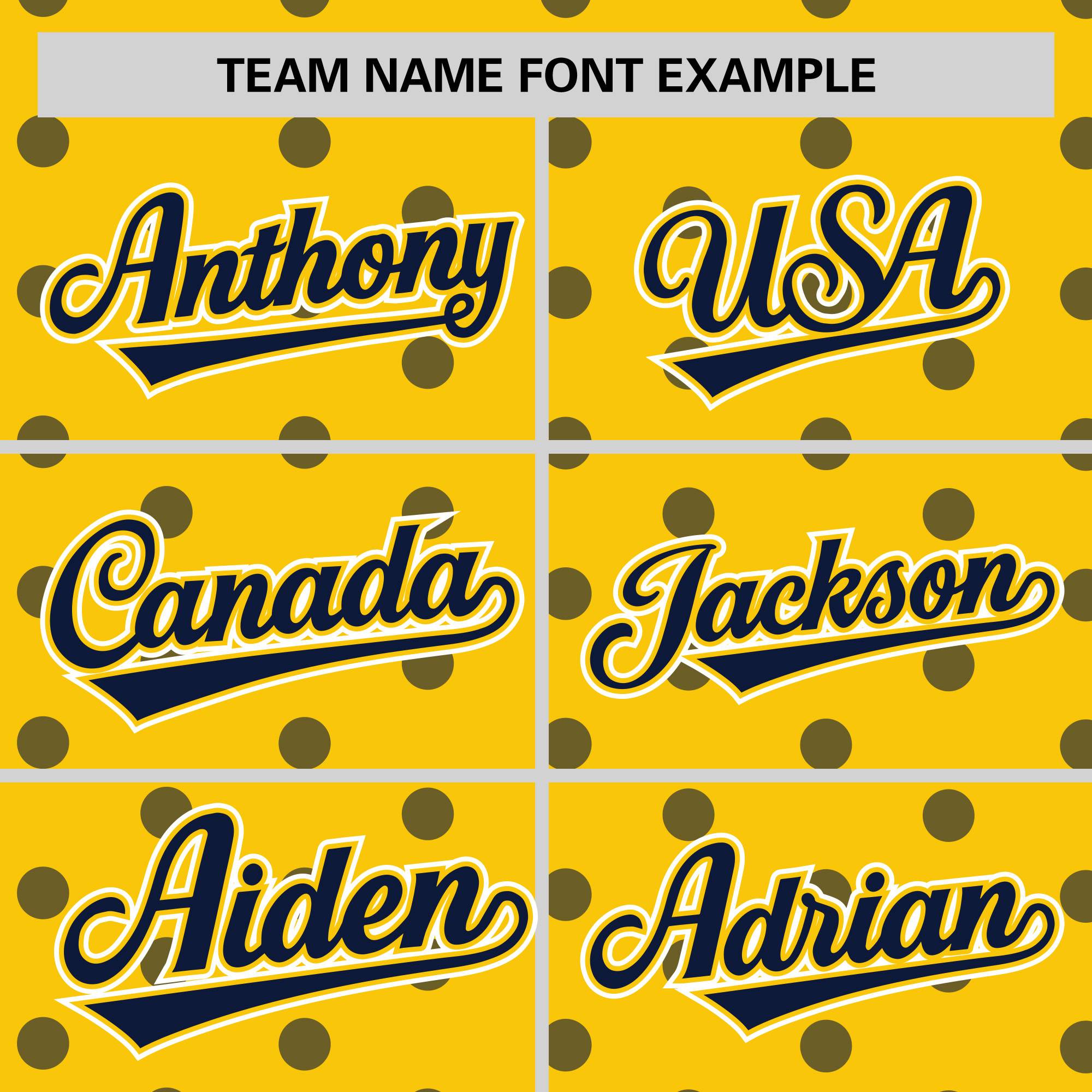 Custom Gold Navy Personalized Polka Dot Graffiti Pattern Authentic Baseball Jersey