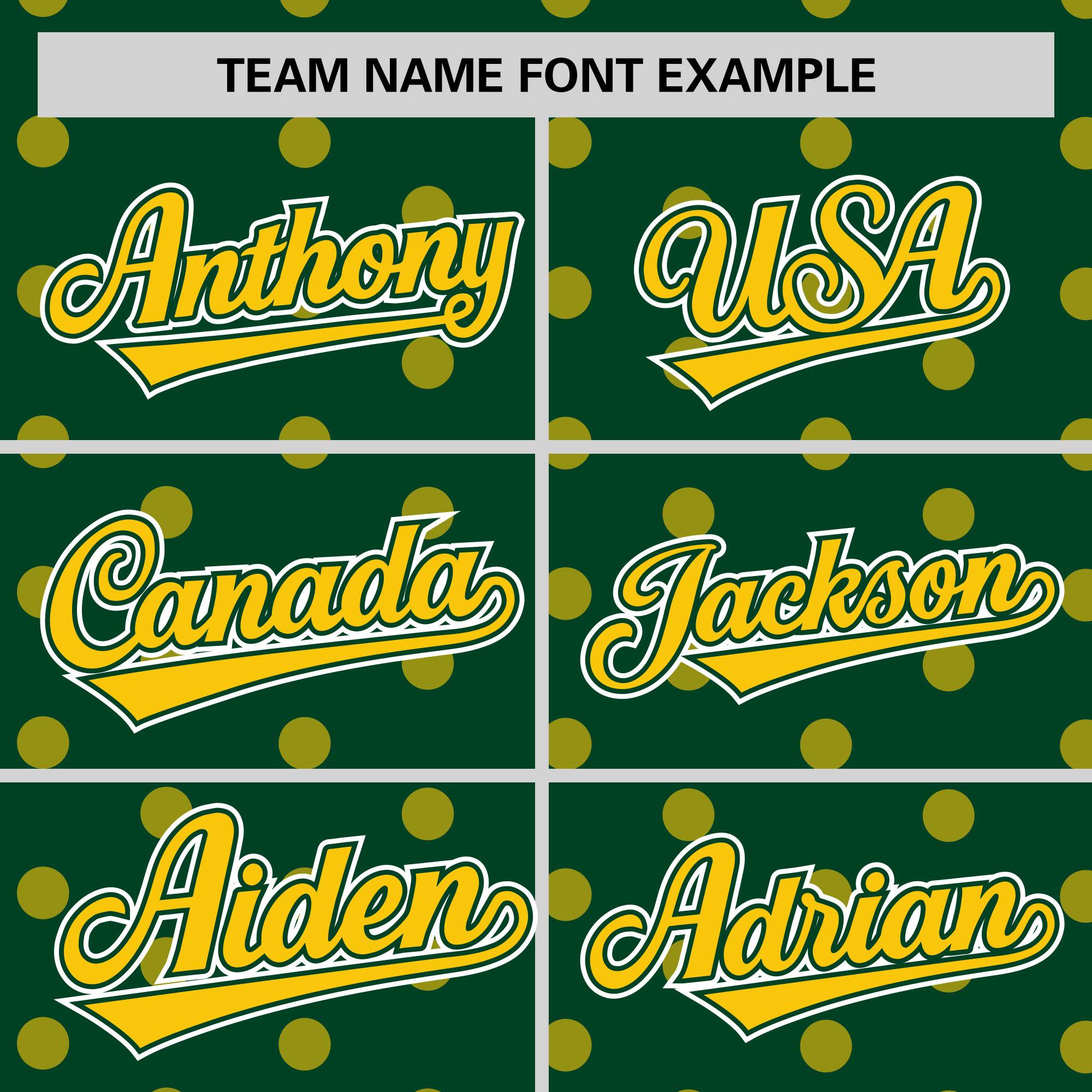 Custom Green Gold Personalized Polka Dot Graffiti Pattern Authentic Baseball Jersey