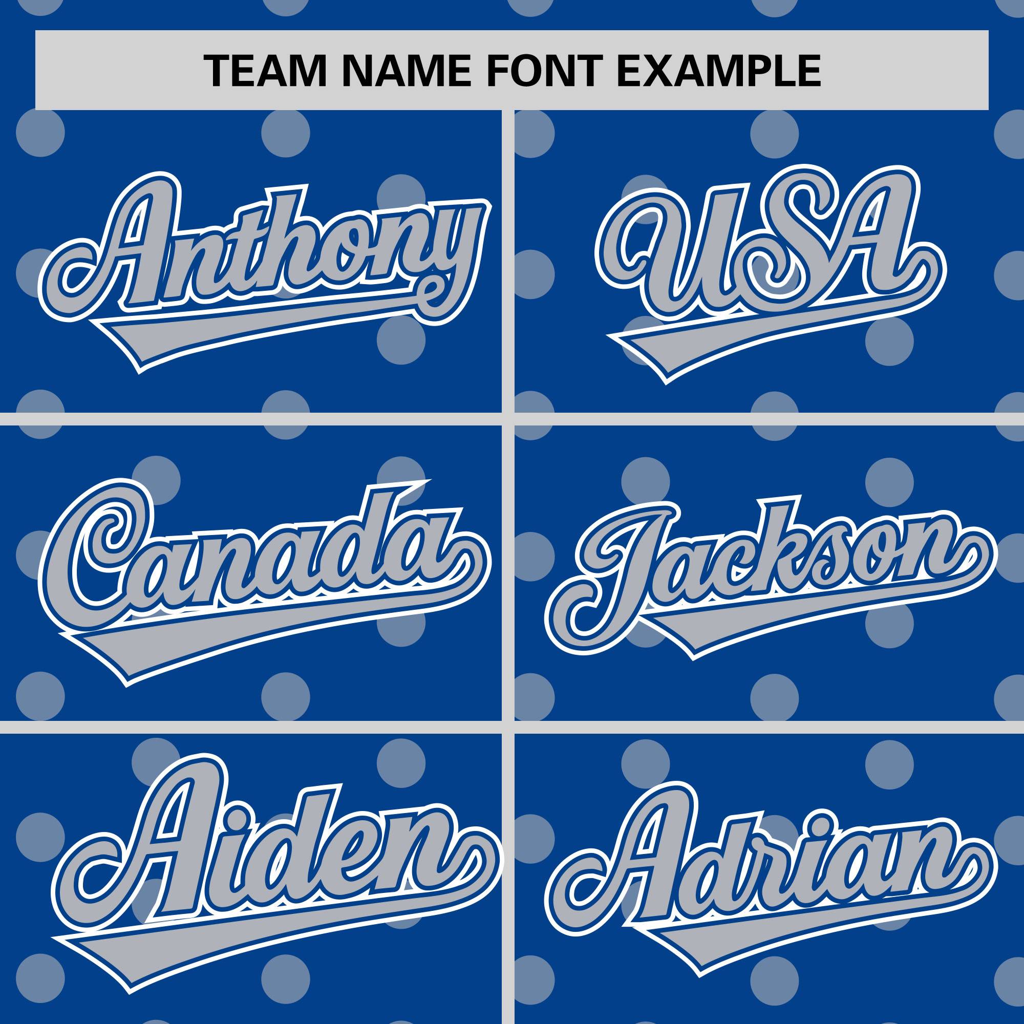 Custom Royal Gray Personalized Polka Dot Graffiti Pattern Authentic Baseball Jersey