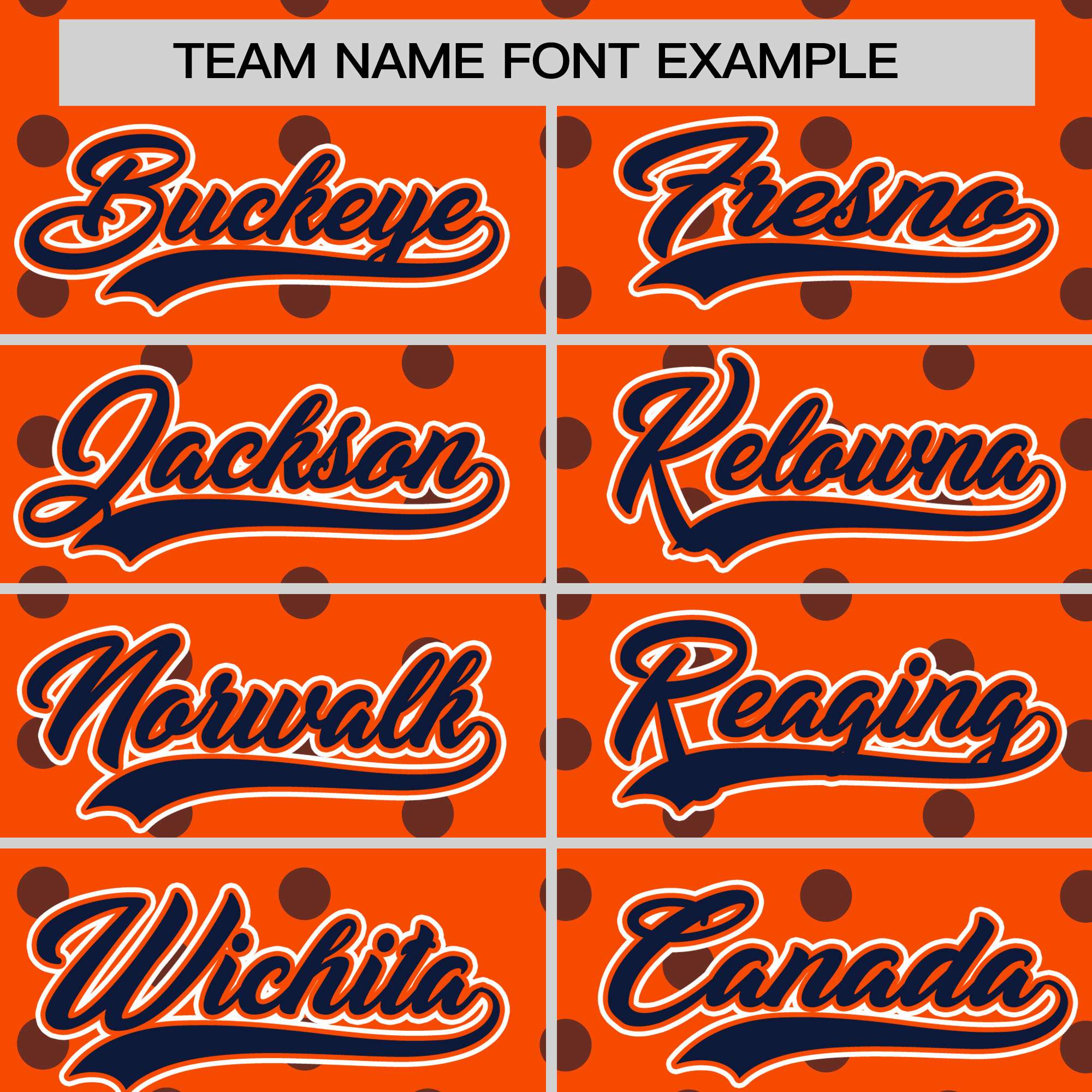 Custom Orange Navy Personalized Polka Dot Graffiti Pattern Authentic Baseball Jersey