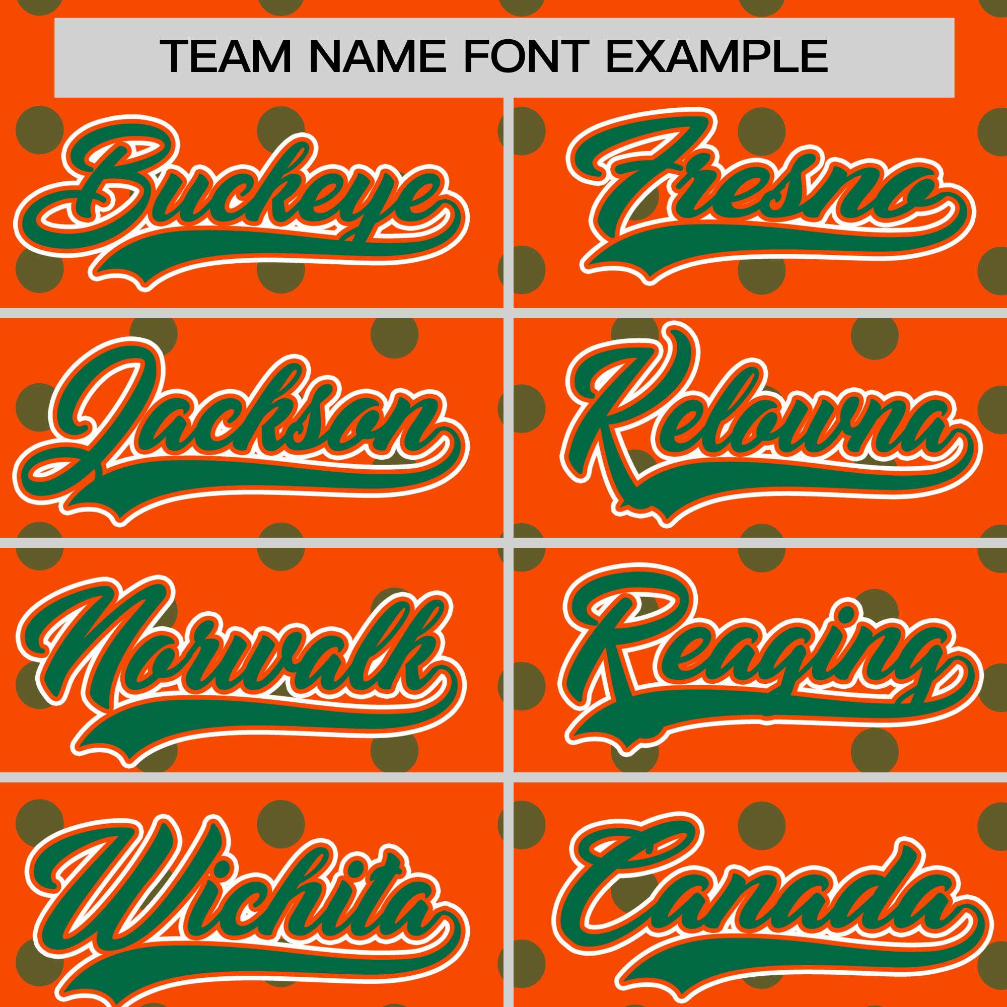 Custom Orange Kelly Green Personalized Polka Dot Graffiti Pattern Authentic Baseball Jersey