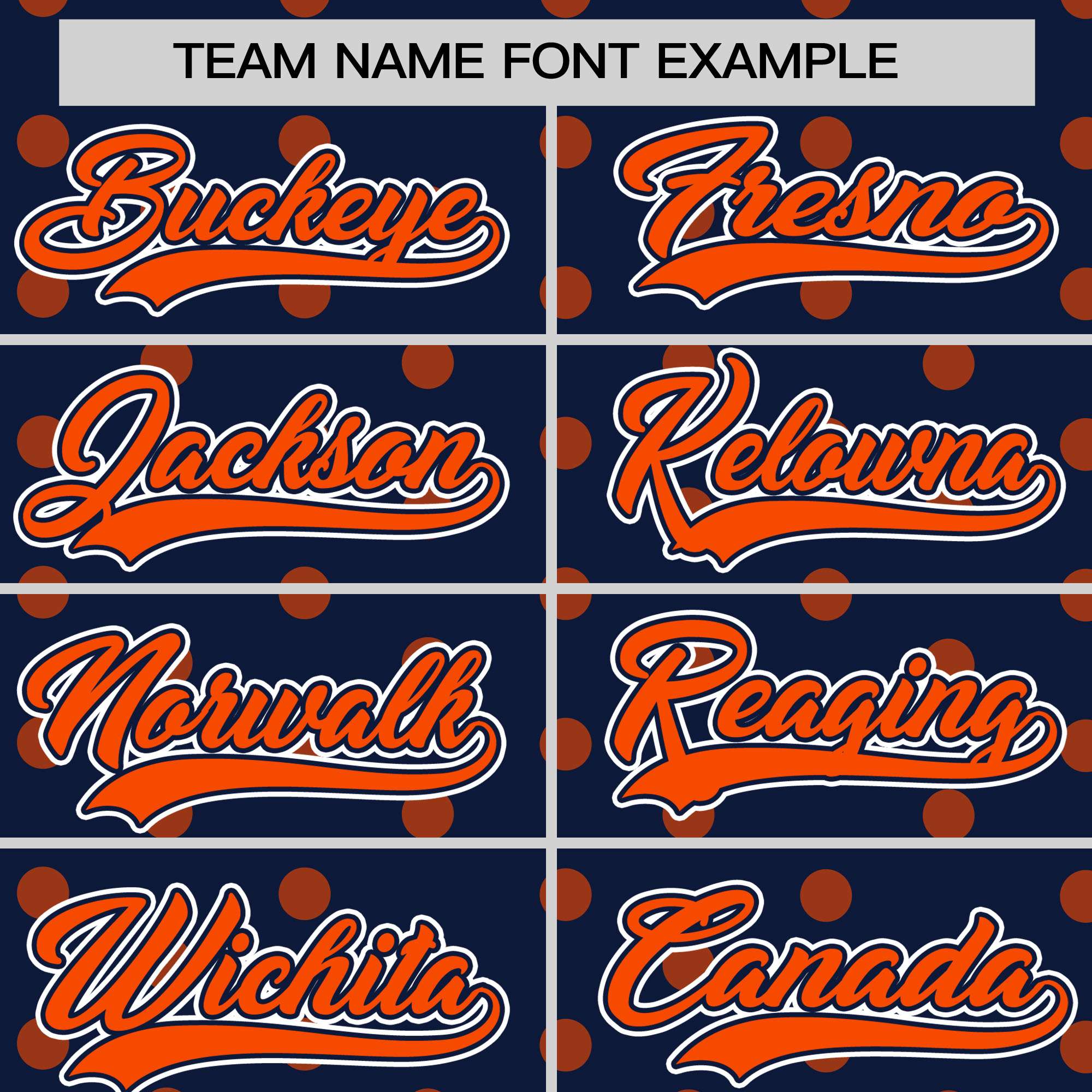 Custom Navy Orange Personalized Polka Dot Graffiti Pattern Authentic Baseball Jersey