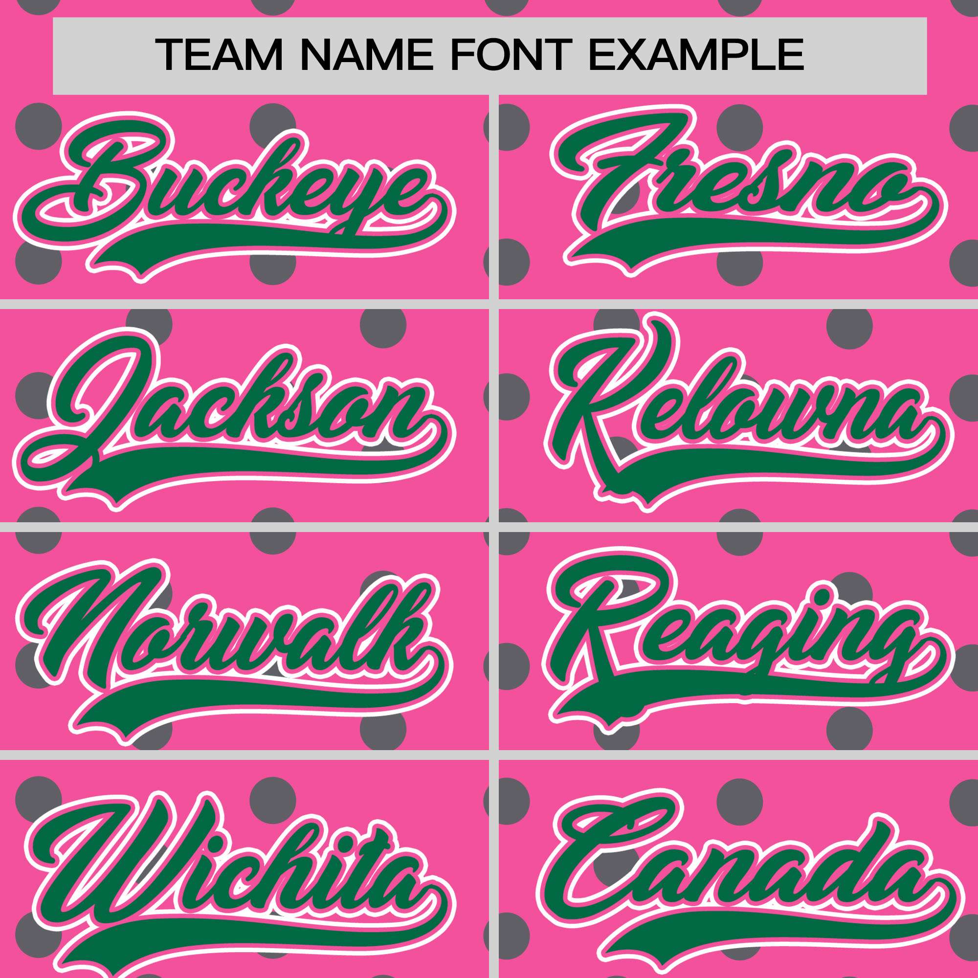 Custom Pink Kelly Green Personalized Polka Dot Graffiti Pattern Authentic Baseball Jersey