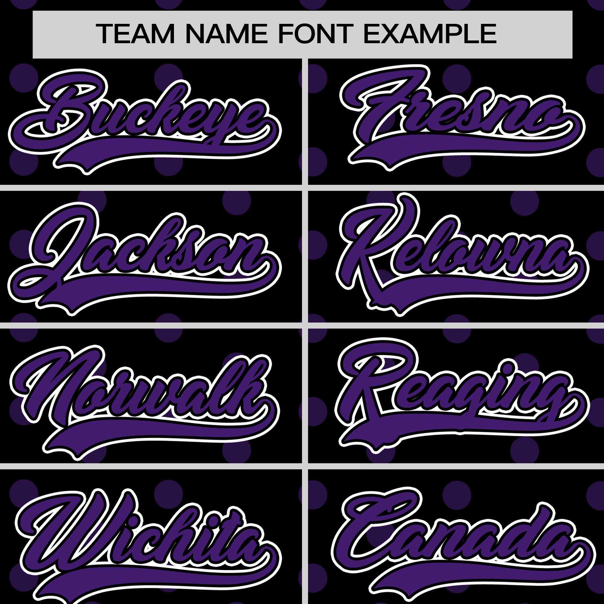 Custom Black Purple Personalized Polka Dot Graffiti Pattern Authentic Baseball Jersey