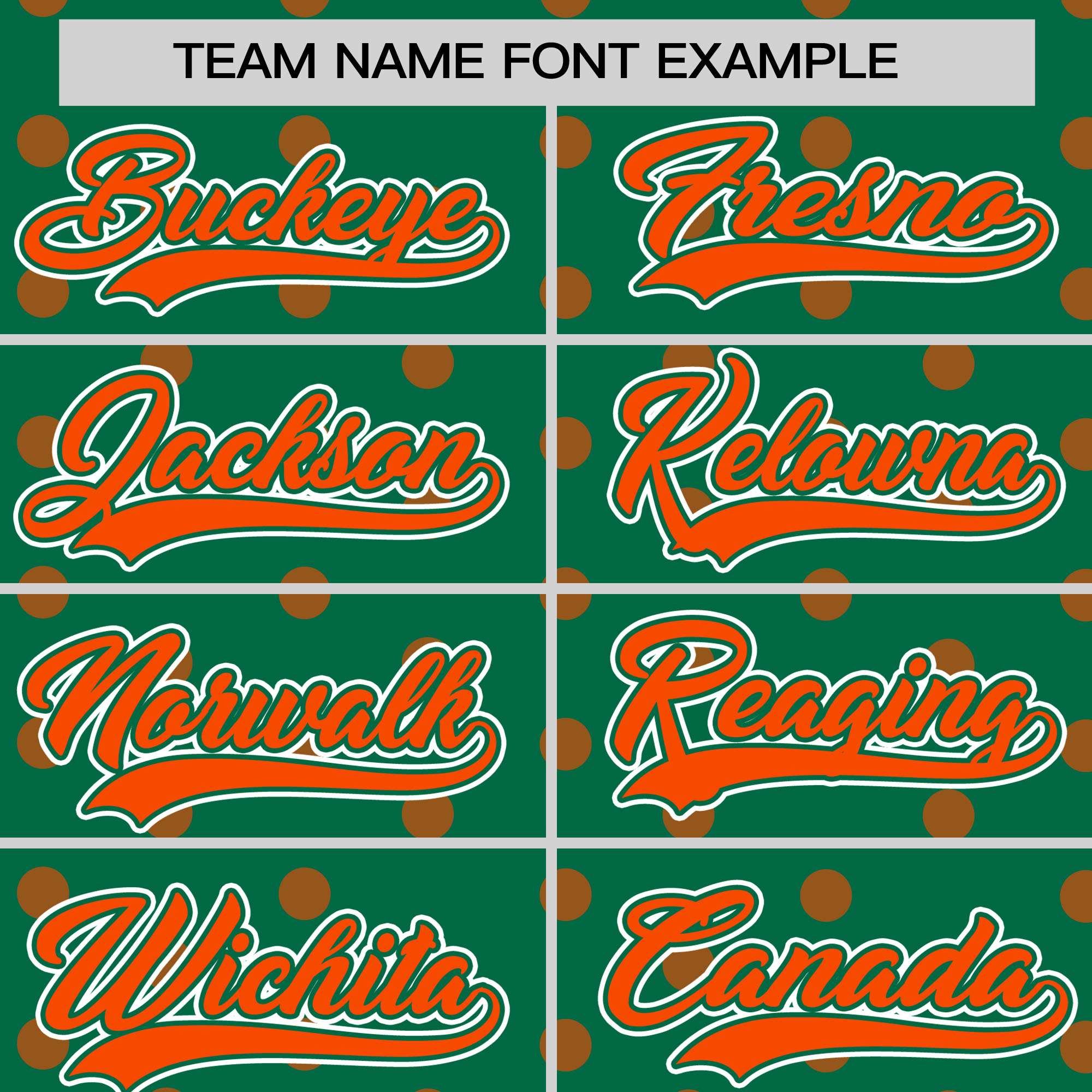 Custom Kelly Green Orange Personalized Polka Dot Graffiti Pattern Authentic Baseball Jersey