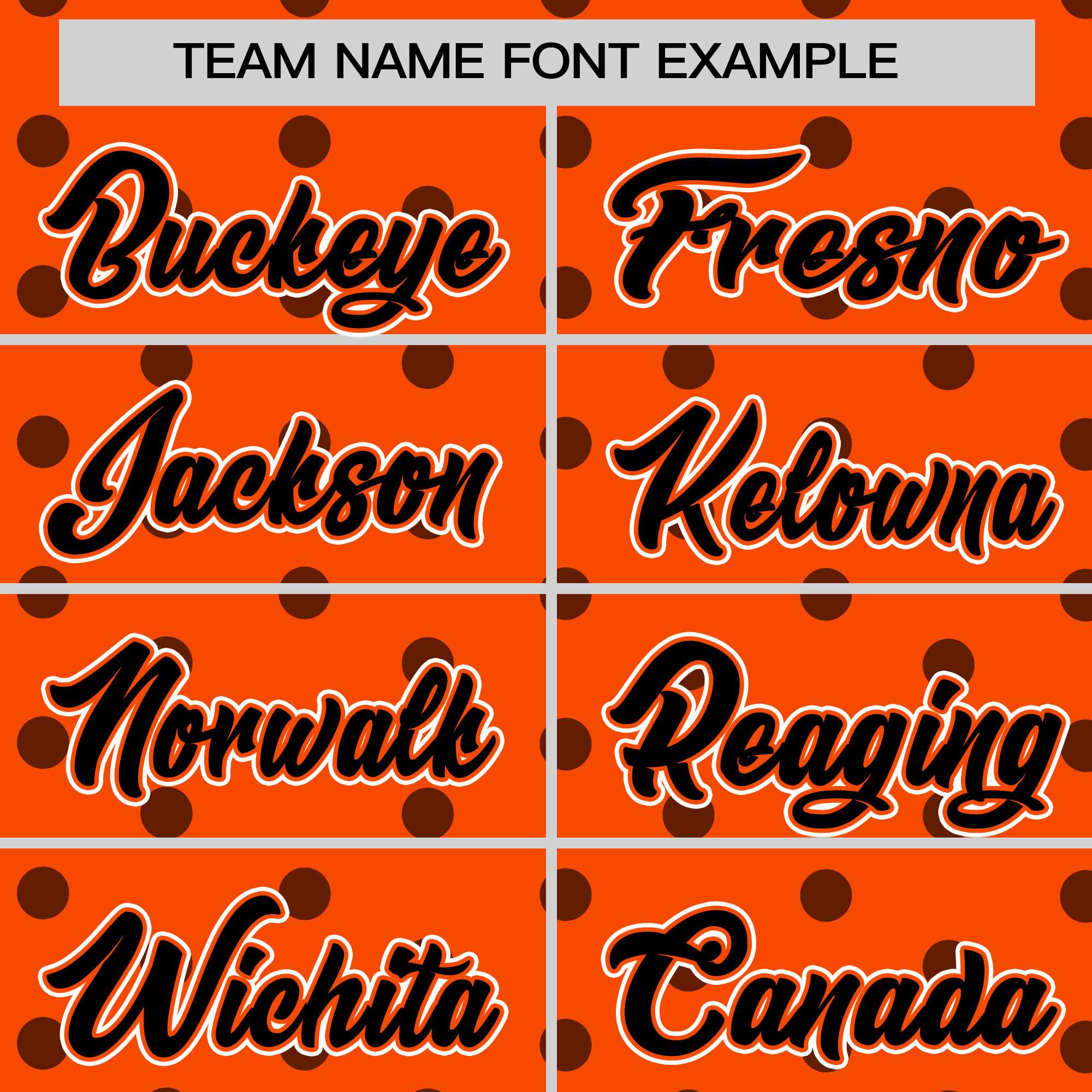 Custom Orange Black Personalized Polka Dot Graffiti Pattern Authentic Baseball Jersey