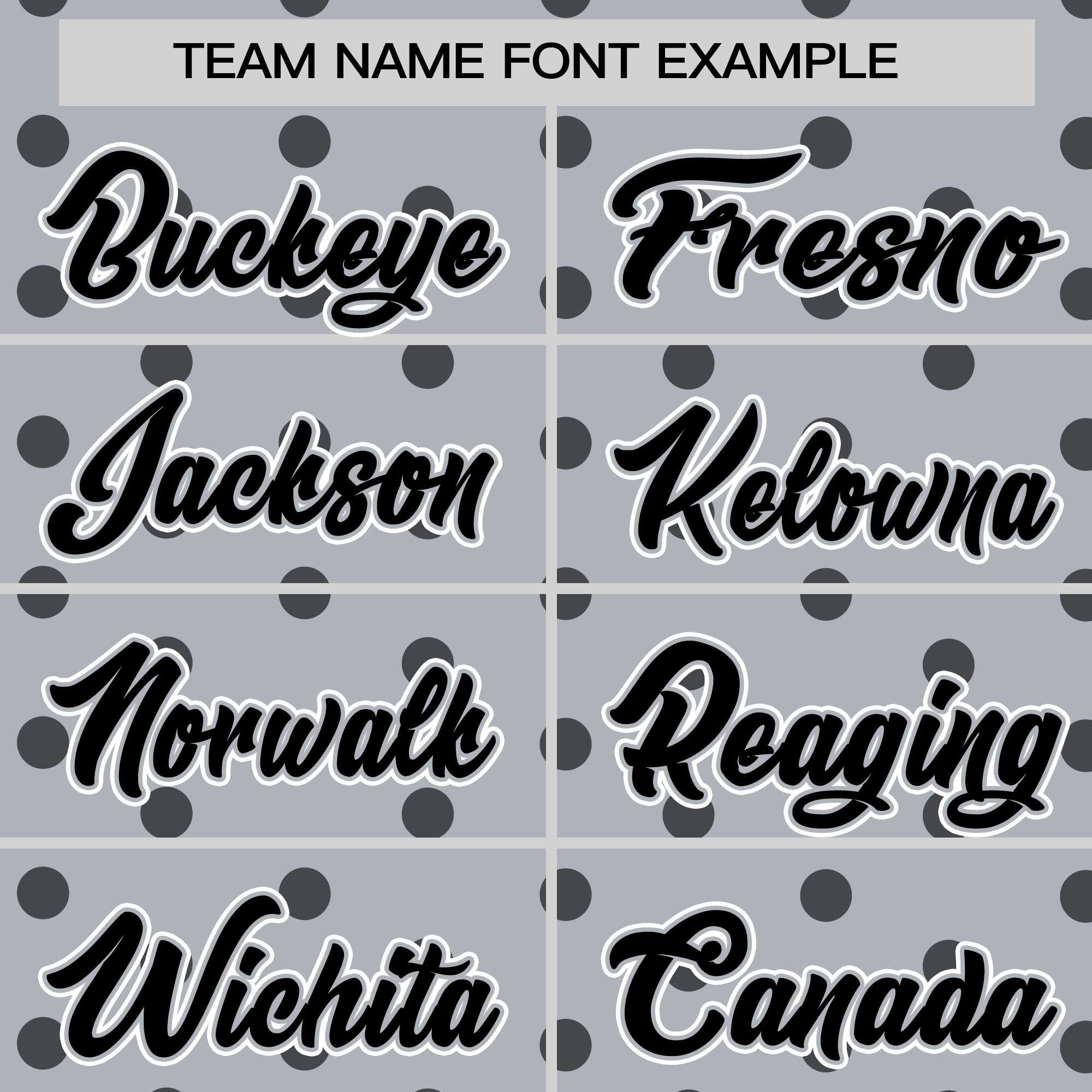 Custom Gray Black Personalized Polka Dot Graffiti Pattern Authentic Baseball Jersey