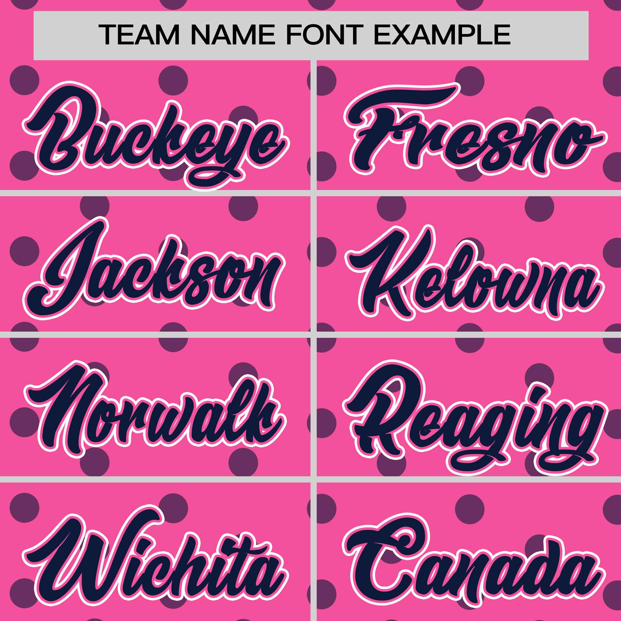 Custom Pink Navy Personalized Polka Dot Graffiti Pattern Authentic Baseball Jersey