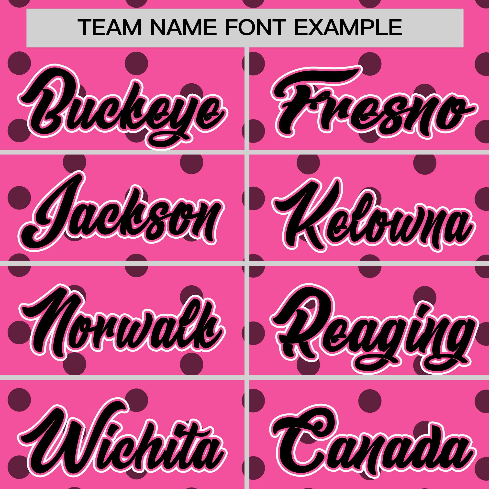 Custom Pink Black Personalized Polka Dot Graffiti Pattern Authentic Baseball Jersey