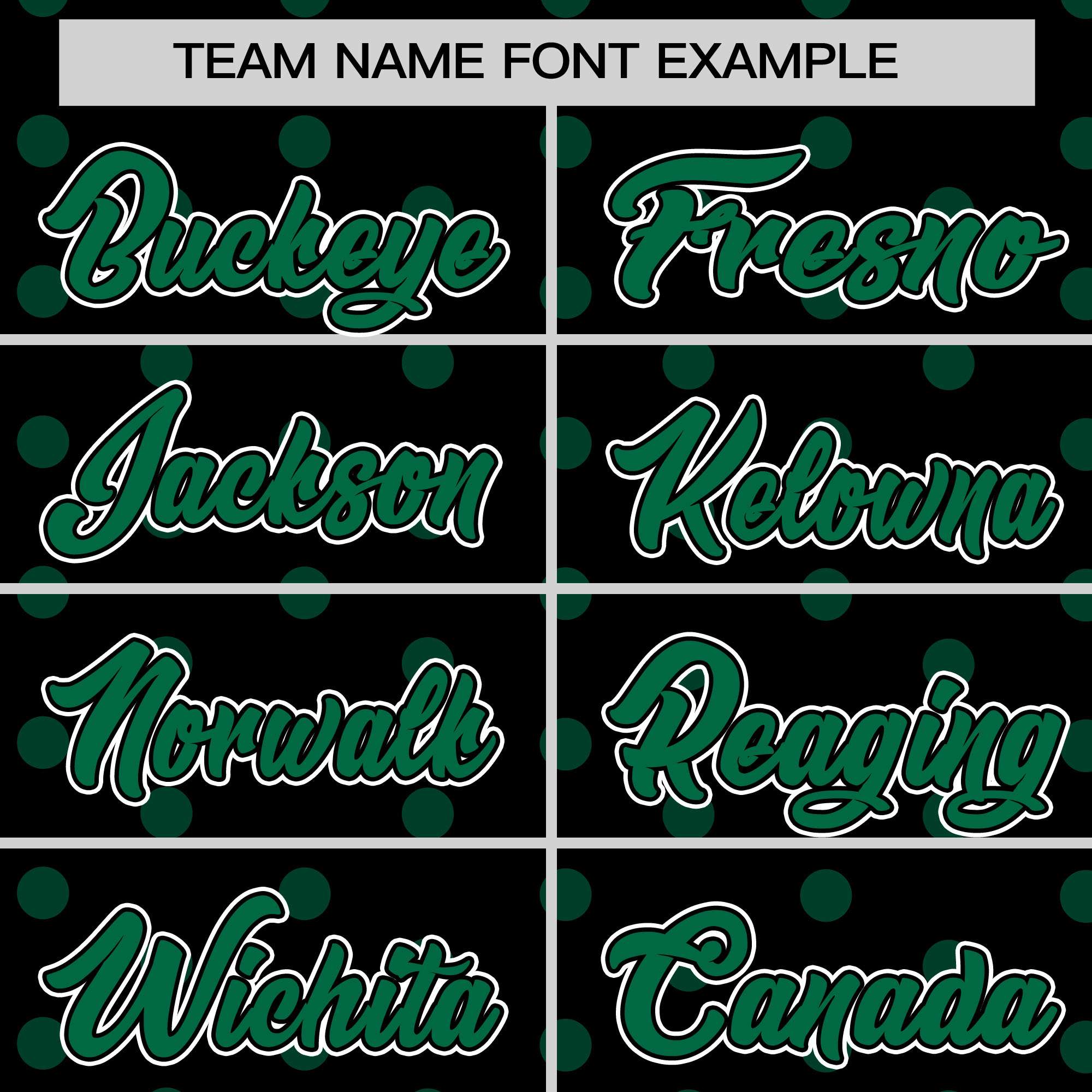 Custom Black Kelly Green Personalized Polka Dot Graffiti Pattern Authentic Baseball Jersey