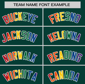 Custom Midnight Green LGBT Rainbow For Pride Month Classic Style Authentic Baseball Jersey