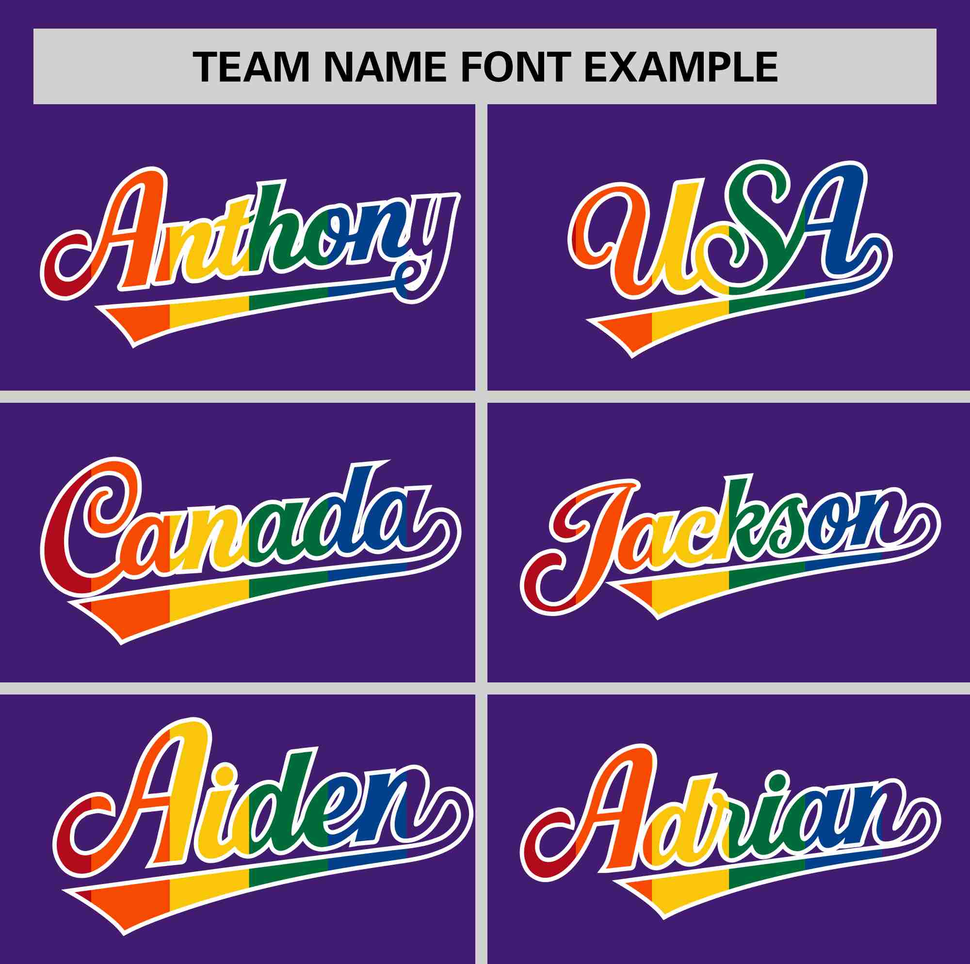 Custom Purple LGBT Rainbow For Pride Month Classic Style Authentic Baseball Jersey