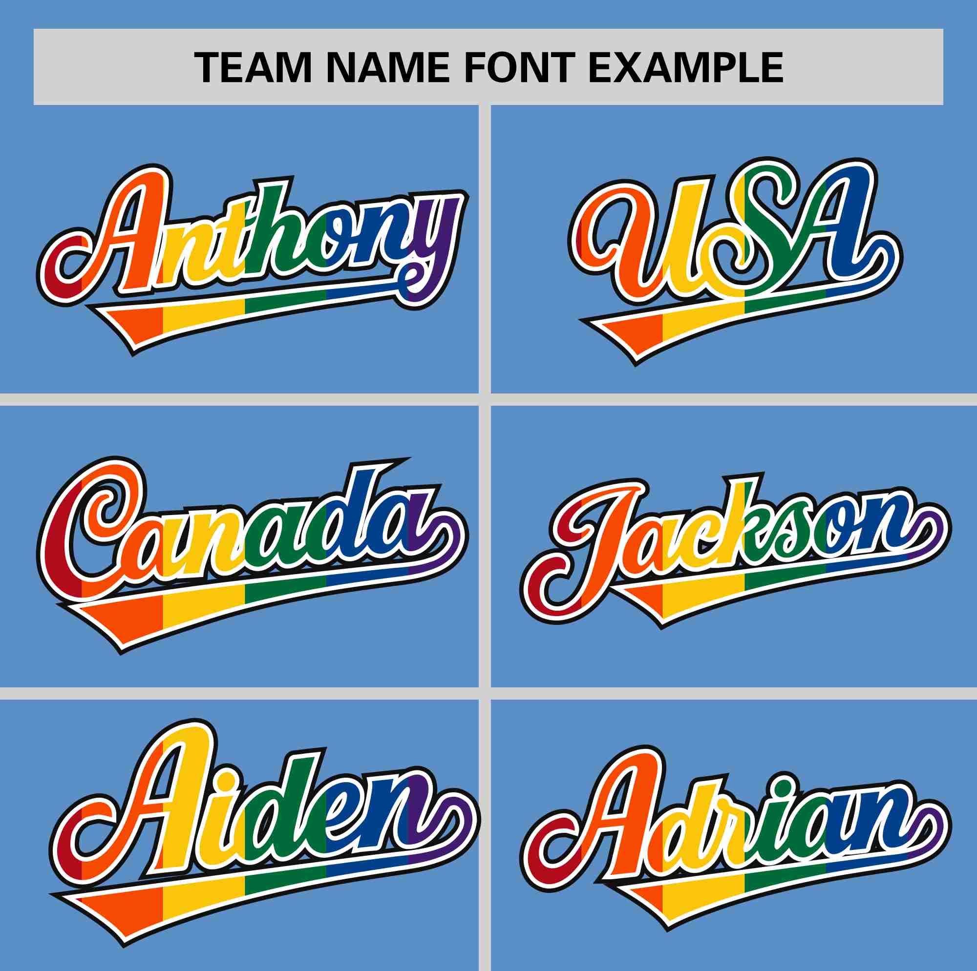 Custom Light Blue LGBT Rainbow For Pride Month Classic Style Authentic Baseball Jersey