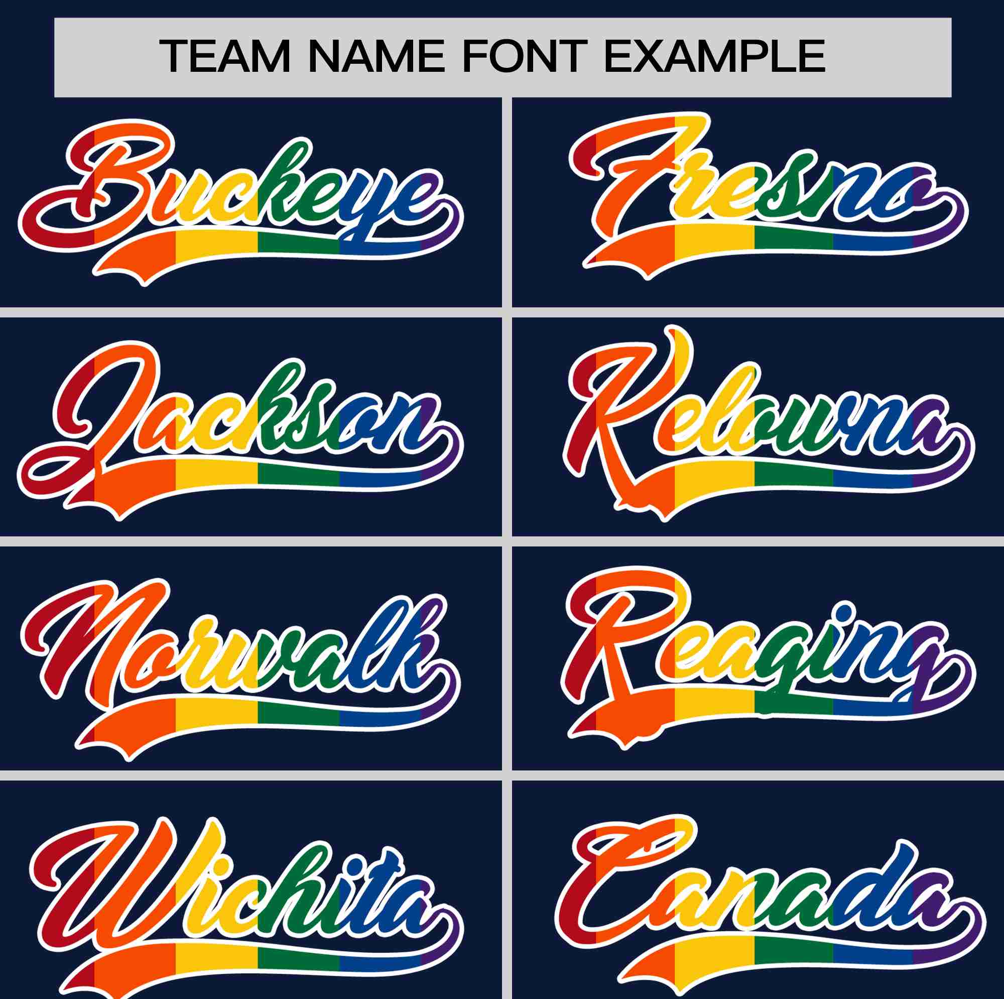 Custom Navy LGBT Rainbow For Pride Month Classic Style Authentic Baseball Jersey