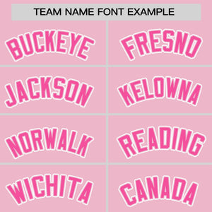 Custom Light Pink White Personalized Half Stripe Design Authentic Baseball Jersey