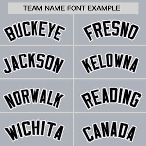 Custom Gray Black Personalized Half Stripe Design Authentic Baseball Jersey