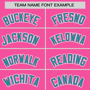 Custom Pink Aqua Personalized Half Stripe Design Authentic Baseball Jersey