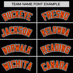 Custom Black Orange Personalized Half Stripe Design Authentic Baseball Jersey