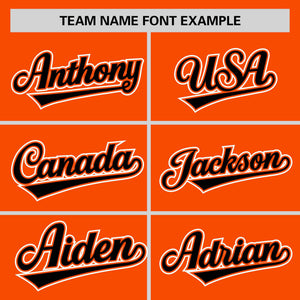 Custom Orange White Personalized Half Stripe Design Authentic Baseball Jersey