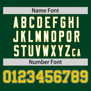 Custom Green Gold Personalized Half Stripe Design Authentic Baseball Jersey