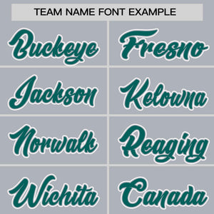 Custom Gray Aqua Personalized Half Stripe Design Authentic Baseball Jersey