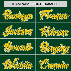 Custom Green Gold Personalized Half Stripe Design Authentic Baseball Jersey