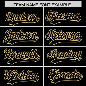 Custom Black Old Gold Personalized Classic Authentic Baseball Jersey