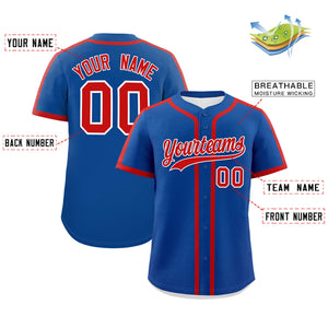 Custom Royal Red Personalized Classic Authentic Baseball Jersey