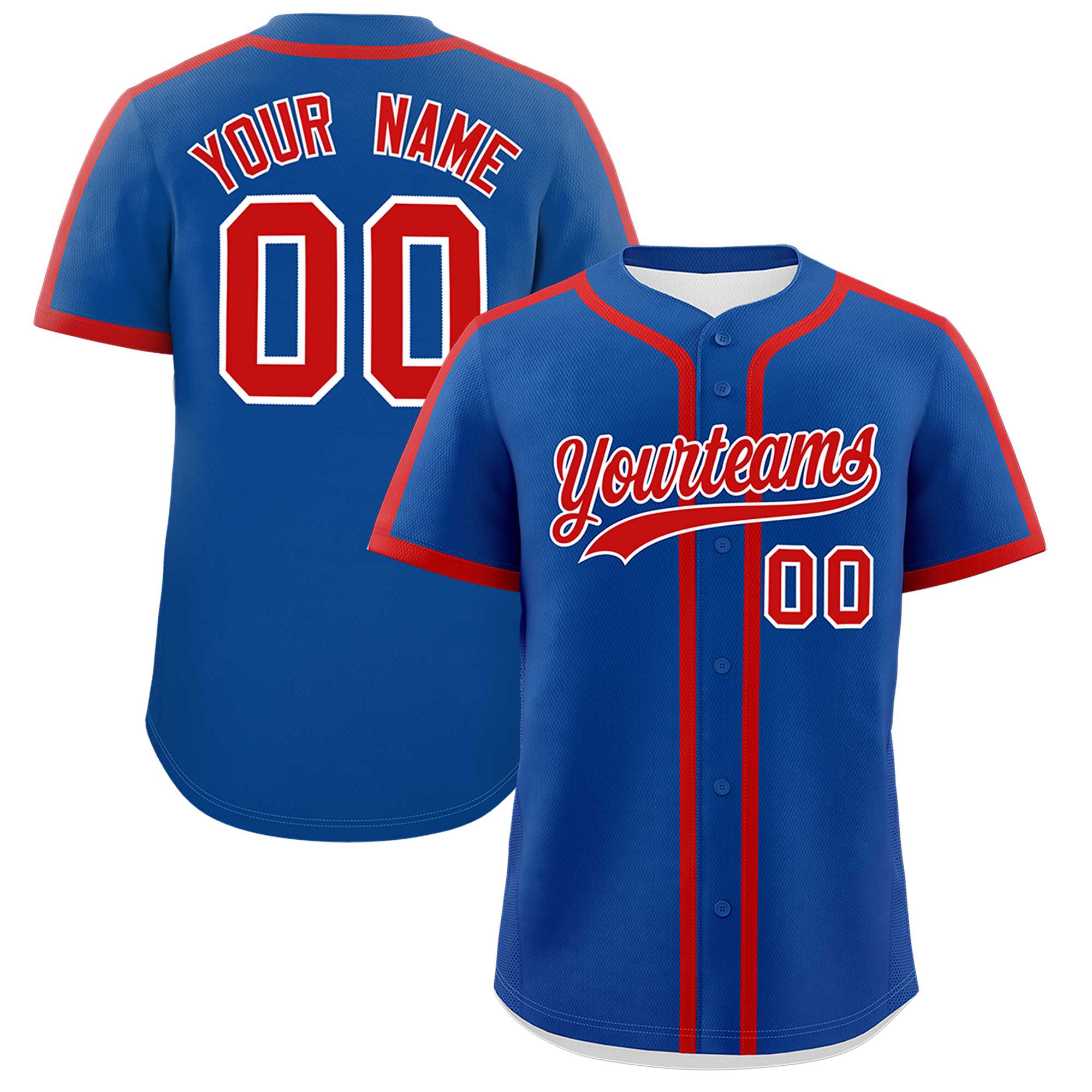 Custom Royal Red Personalized Classic Authentic Baseball Jersey