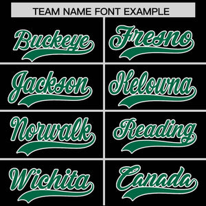 Custom Black Kelly Green Personalized Classic Authentic Baseball Jersey