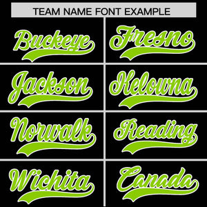 Custom Black Neon Green Personalized Classic Authentic Baseball Jersey